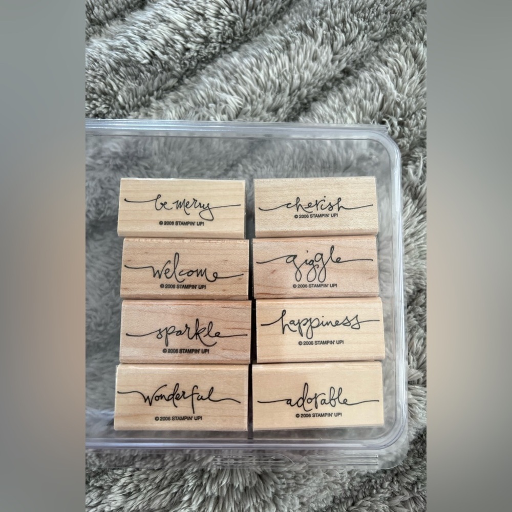 Stampin’ Up! Warm Words 2005 Set of 8 Stamps Retired